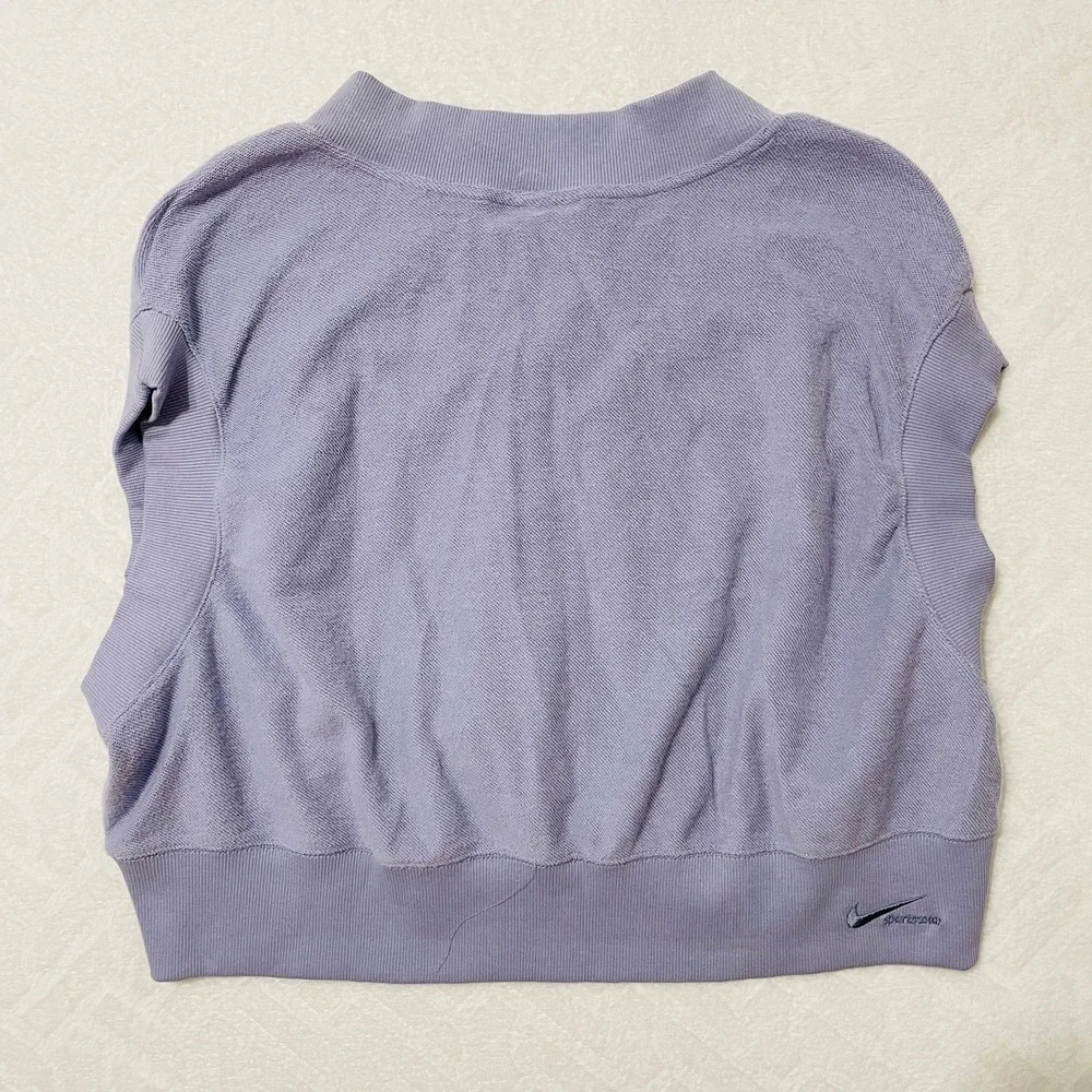 NEW‎ Nike Sportswear Womens Oversized French Terry V-Neck Vest Purple XL